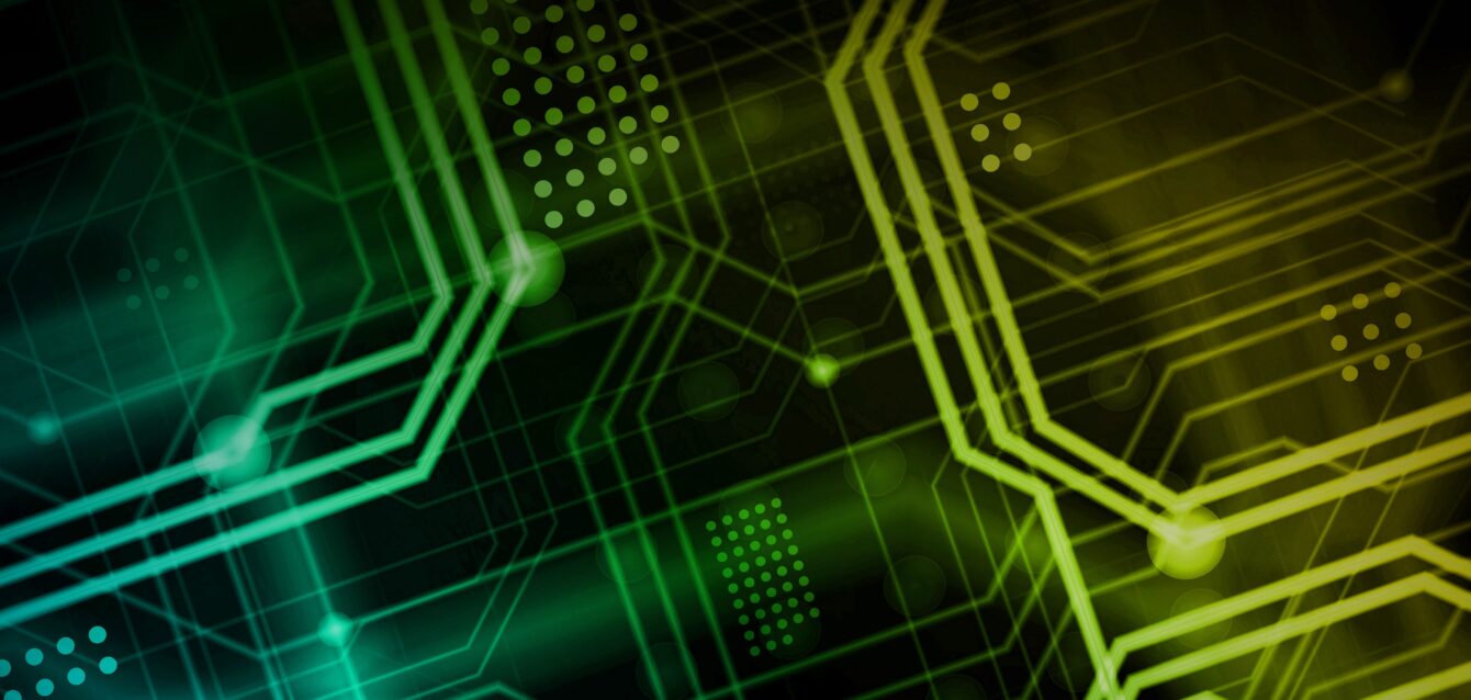 An abstract technological background consisting of a multitude o