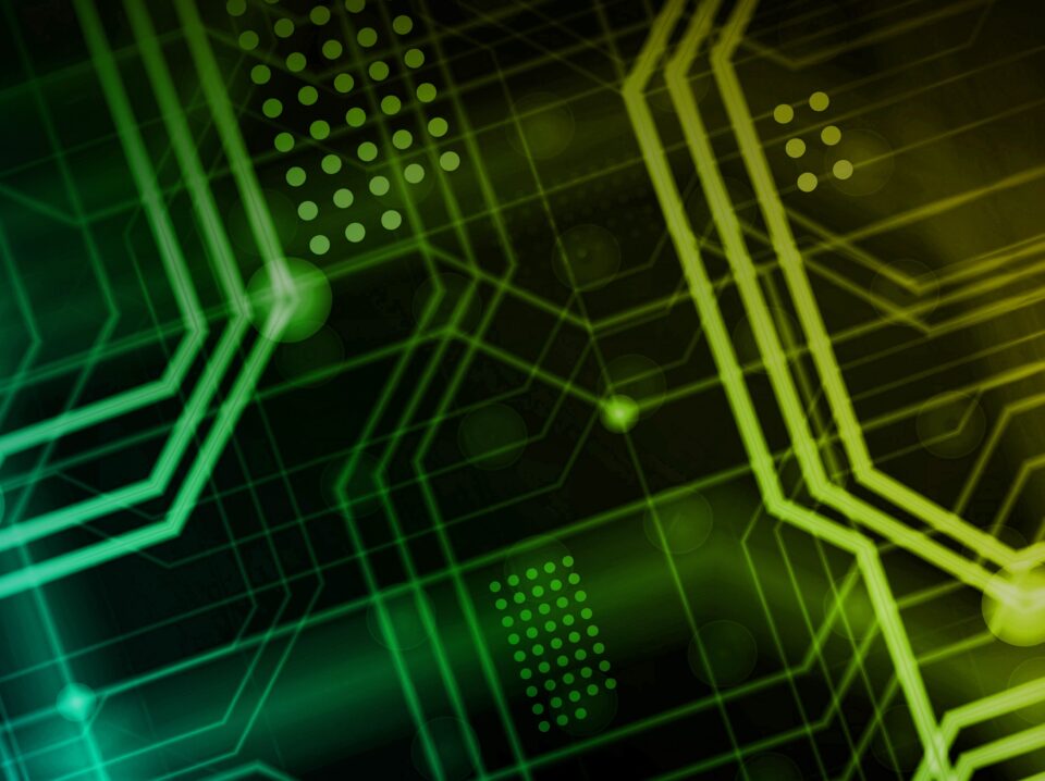 An abstract technological background consisting of a multitude o